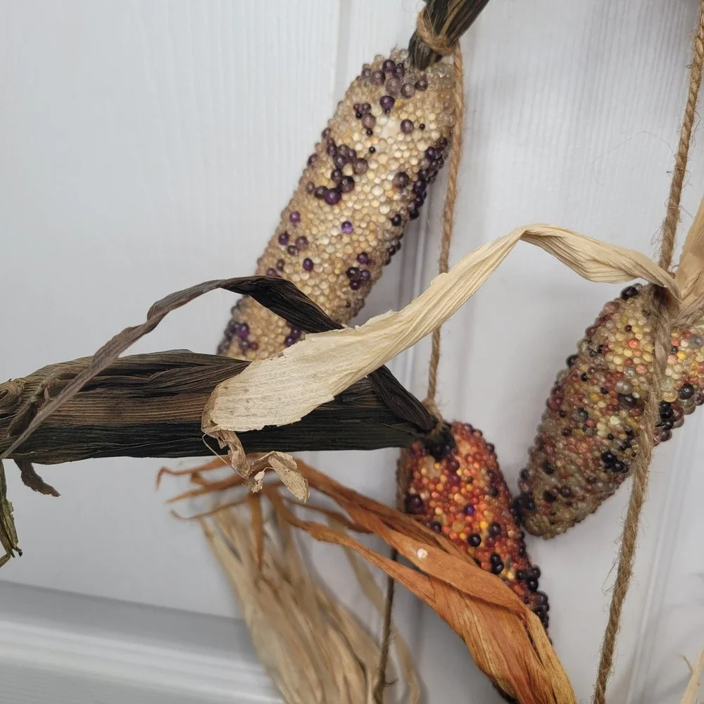 2 Sheas Wildflower Co Beaded Indian Corn Garland Fall Harvest Thanksgiving Decor